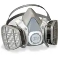 3M Half Mask Respirator, Respirator Connection Type: Fixed, Mask Size: M