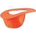 Visor with Neck Shade, Orange, For Use With Front Brim Hard Hats