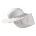 Visor with Neck Shade,  White,  For Use With Front and Full Brim Hard Hats