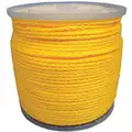 1/4" dia. Polypropylene All Purpose General Utility Rope, Yellow, 1000 ft.