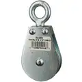 Pulley Block, Designed For Wire Rope, 3/16" Max. Cable Size, 2" Sheave Outside Dia.