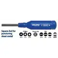 Megapro Multi-Bit Screwdriver, Phillips, Slotted, Quick Change, Alloy Steel, Number of Pieces 7