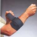 Elbow Support: XL Ergonomic Support Size, Black, Single Strap, Fits 14-1/2 to 16-1/2 in