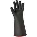 Black Exterior/Red Interior Electrical Gloves, Natural Rubber, 1 Class, Size 9-1/2