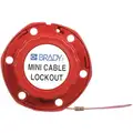 Cable Lockout, Vinyl, 8 ft., Retractable Cable Lockout Style