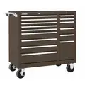 Kennedy Heavy Duty Rolling Tool Cabinet with 15 Drawers; 18" D x 39" H x 39-3/8" W, Brown
