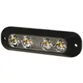 Ecco Warning Light: 5 in Lg - Vehicle Lighting, 1 1/2 in Wd - Vehicle Lighting, Amber/Clear, LED