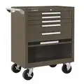 Kennedy Heavy Duty Rolling Tool Cabinet with 5 Drawers; 20" D x 35" H x 29" W, Brown