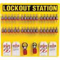 Lockout Station, Filled, General Lockout/Tagout, 21-1/2" x 23-1/2"