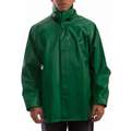 Tingley Flame Resistant Rain Jacket, PPE Category: 0, High Visibility: No, Polyester, PVC, 5XL, Green