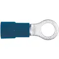 Imperial Vycrimp Vinyl Insulated Ring Terminal, Blue, 6 AWG, Stud Size - Item 1/4"
