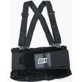 Ok-1 Back Support: XL Back Support Size, 8 in Wd, 42 in to 52 in Fits Waist Size, Double Overlap