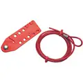 Brady Cable Lockout, Plastic, 6 ft., Grip-Cinching Cable Lockout Style