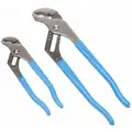 Channellock V-Jaw Self-Adjusting Tongue and Groove Plier Sets, Dipped Handle