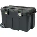 Plastic Rolling Tool Box, 19-1/8" Overall Height, 29-7/8" Overall Width, 18-5/8" Overall Depth