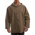 Tingley Flame Resistant Rain Jacket, PPE Category: 0, High Visibility: No, Neoprene, 4XL, Tan