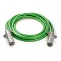 Grote UltraLink 20 ft. 7-Way ABS Cord Straight, Green, Zinc Die-Cast Plugs