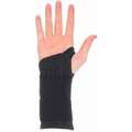 Condor Wrist Support: Ambidextrous, L Ergonomic Support Size, Black, Fits 6-3/4 to 7-1/2 in, Elastic