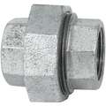 Galvanized Union Pipe Fitting, 3/4" Pipe Size, FNPT Connection Type