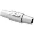 Hubbell 3R, 4X, 12 Taper Nose Double Connector, Female-Female, White