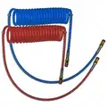 Imperial Coiled Nylon Air Brake Assembly, 15 ft. L with 40" Lead, Red/Blue