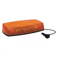 Amber Mini Light Bar, LED Lamp Type, Permanent/Magnetic Mounting, Number of Heads: 20