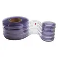 Tmi Replacement Strips: 6 in Strip Wd, 150 ft Roll Lg, 0.06 in Strip Thick, Clear, Roll, PVC, Ribbed