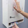 Evogen Hands Free Dual Dispenser: White, ABS Plastic, 26 1/2 in H, 14 in W, 14 in Lg