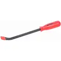 Westward Screwdriver Handle Pry Bar: Wedge End, 12 in Overall Lg, 11/16 in Bar Wd, 11/16 in End Wd, Bent Head