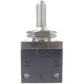 3.03"L Aluminum / Brass 3-Way, 3 Position, FNPT Toggle Valve with Spring Return Metal Toggle Handle