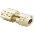 Female Connector: Brass, For 1/2 in Tube OD, 1/2 in Pipe Size, Compression x FNPT, NTA