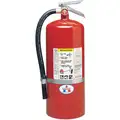 20 lb., ABC Class, Fire Extinguisher; 20 ft. Range Max., 28 sec. Discharge Time
