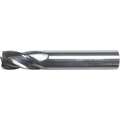 Square End Mill, 1/4" Milling Diameter, Number of Flutes: 4, 3/4" Length of Cut, Bright (Uncoated)