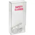 8" x 4" x 15-3/4" PETG Safety Glasses and Goggles Dispenser, Clear; Holds Up to (20) Pairs