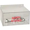 12" x 9" x 6-1/4" PETG Safety Glasses Dispenser, Clear; Holds Up to (8) Pairs