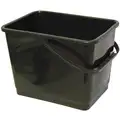 Mallory 3 gal. Capacity Squeegee Bucket, Plastic, Black, 9 in. Overall Depth, 8-2/4 in. Height, 9 in. Width