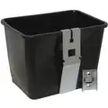 Mallory 2 gal. Capacity Squeegee Bucket, Plastic, Black, 9 in. Overall Depth, 12 in. Lg., 9 in. Width