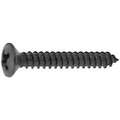 Tapping Screw Phil Oval Hd, 6 X 1" Black Oxide