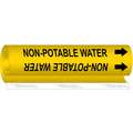 Brady Wrap Around, Plastic Pipe Marker; 26" L x 12" W, Legend: Non-Potable Water