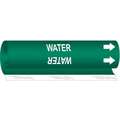 Brady Wrap Around, Plastic Pipe Marker; 26" L x 12" W, Legend: Water