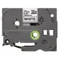 Indoor/Outdoor PET Label Tape Cartridge, Black/White, 1/2"W x 26 ft. 4