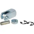 Rod Clevis: 2 in Bore Dia. , Rod Clevis, Plated Steel