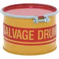 Salvage Drum: 5 gal Capacity, 1A2/X60/S UN Rating Solid, 1A2/Y1.8/150 UN Rating Liquid, Yellow