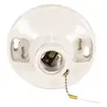 Satco Lamp Holder, 4-1/2" Length, Medium Screw (E26) Bulb Base Type, 4-1/2" Bulb Dia.