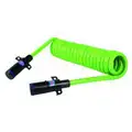 Phillips Lectracoil 15 ft. 7-Way ABS Cord Coiled, Green, Weather-Tite PermaPlugs