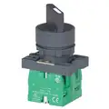 Dayton Non-Illuminated Selector Switch, 22 mm, 3, Maintained / Maintained / Maintained, 2NO, Lever