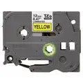 Indoor/Outdoor PET Label Tape Cartridge, Black/Yellow, 15/32"W x 26 ft. 4
