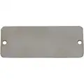 Blank Tag: Stainless Steel, Silver, 0.04 in Thick, Rectangle, 3 in Wd, 100 PK