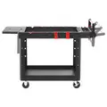 Adaptable-Design Utility Cart with Deep Lipped Plastic Shelves, 500 lb Load Capacity