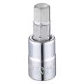 Westward Socket Bit, Insert Length 7/8", Replaceable Insert No, SAE, Tip Size 3/8", Tip Style Hex